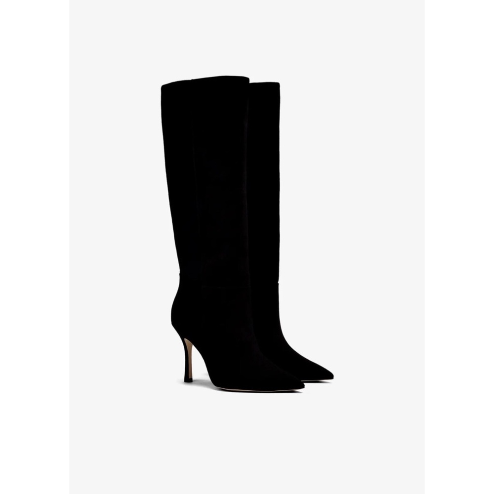 Larroudé Kate Boot In Black Suede, size 6 - Picture 2 of 7